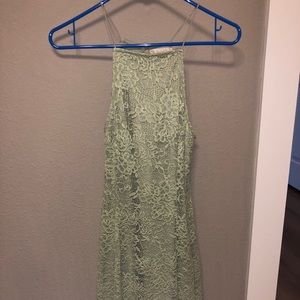 Altar'd State Green Lace Mini Dress